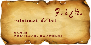 Felvinczi Ábel névjegykártya